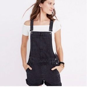 NWT Madewell Short Overalls~ xs~ black